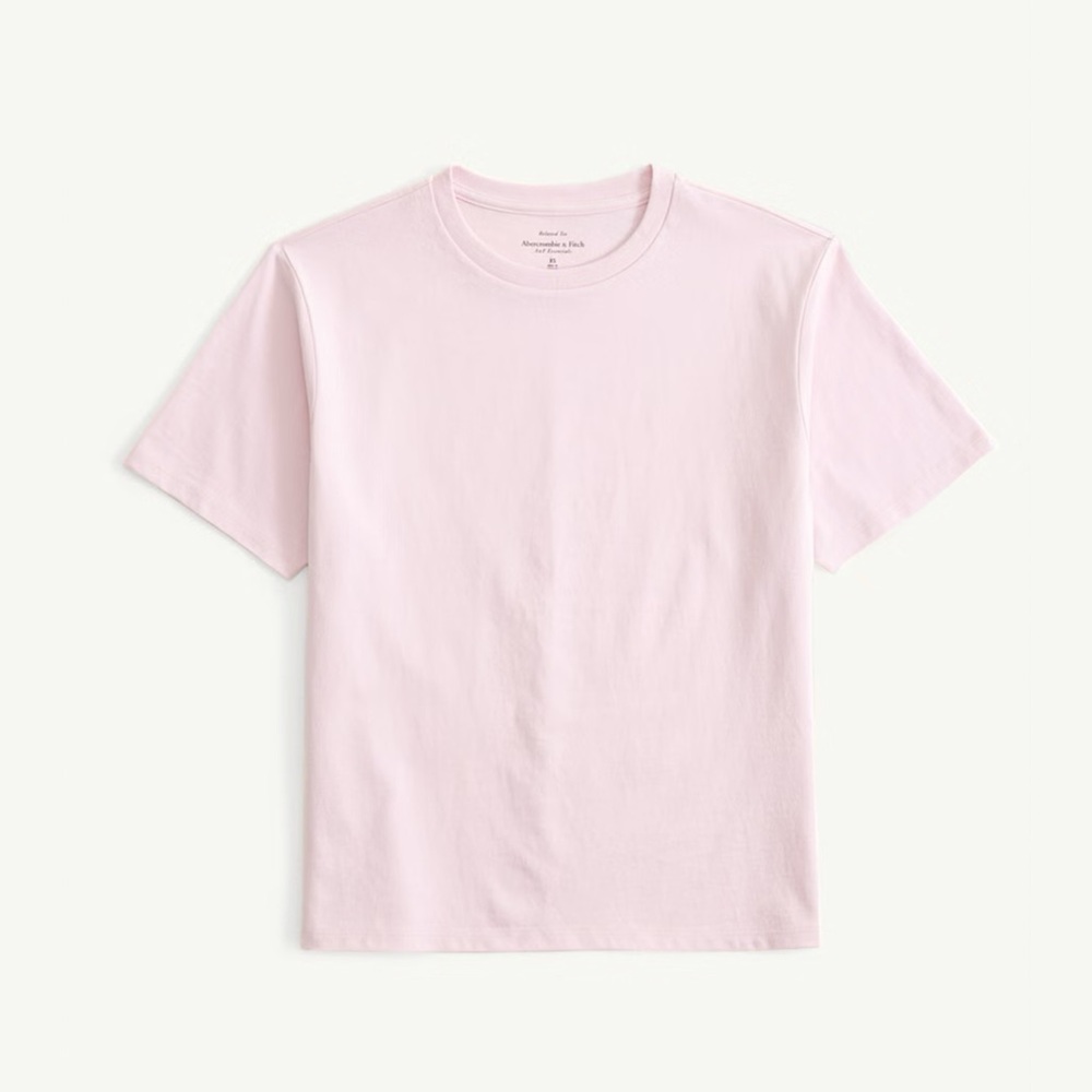 Essential Premium Polished Relaxed Tee in Light Pink